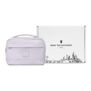 MYD Portable Cosmetics Storage Bag Travel Handbag Toiletry Bag Makeup Bag Women's Lavender