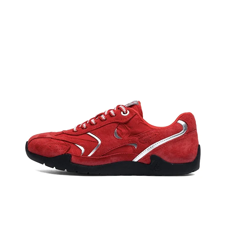 FAIRWHALE Low Top Casual Shoes Unisex Race Red-0