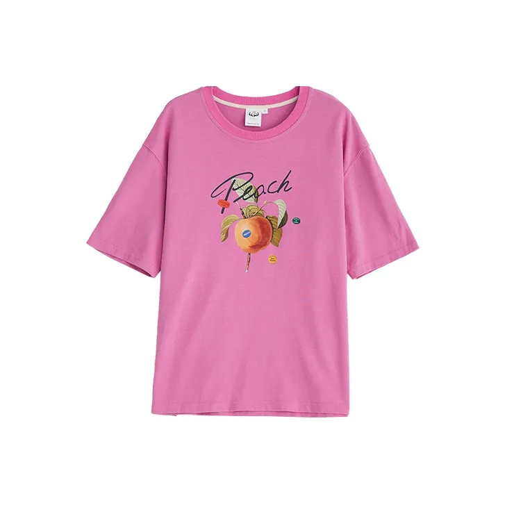 DEER AND FLYER Straight T-Shirt Women's Pink-0