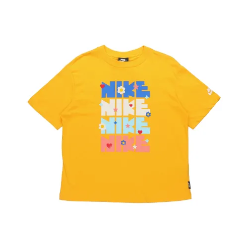 Nike Drop Shoulder Sleeve T Shirt Women's Yellow