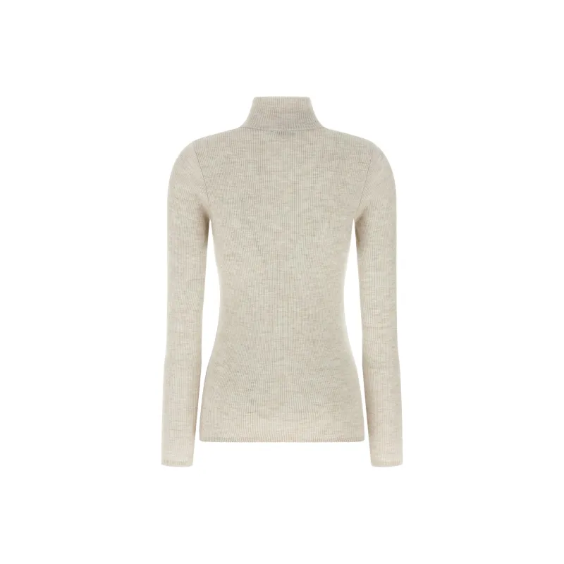 Brunello Cucinelli Monili Embellished Funnel Neck Sweater-1
