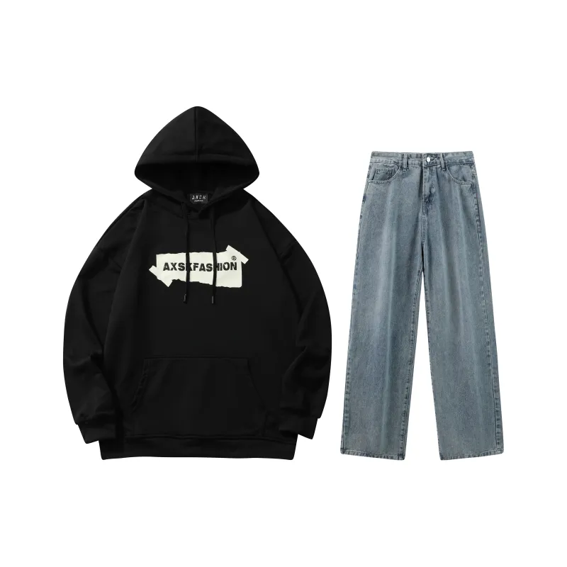A.X.S.K Sweatshirt Sets Unisex-94