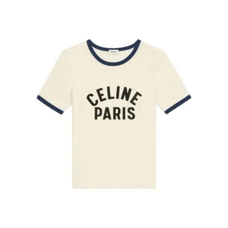 CELINE T Shirts Women's Beige-0
