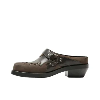 ZARA Abrasion Resistant Closed Toe Slippers Men's Brown