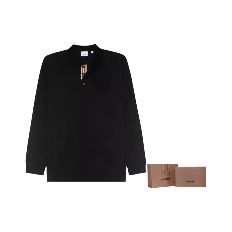 Burberry FW23 Polo Shirt Men's Black-5