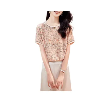 Yi Mengyuan Silk T shirt Women's 1. Yellow Pink