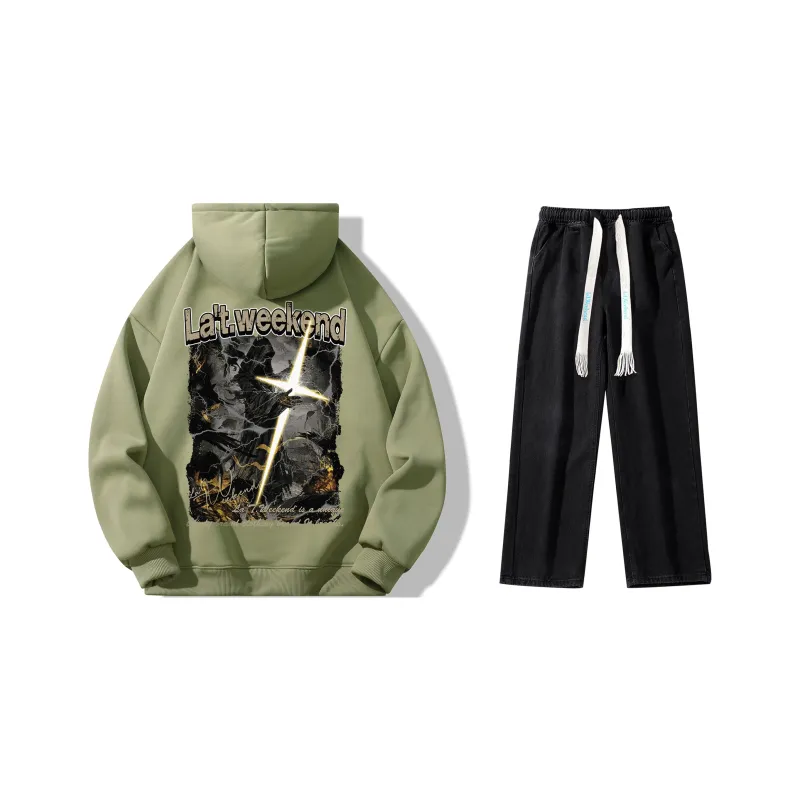 LA'T.WEEKEND Sweatshirt Set Unisex-16