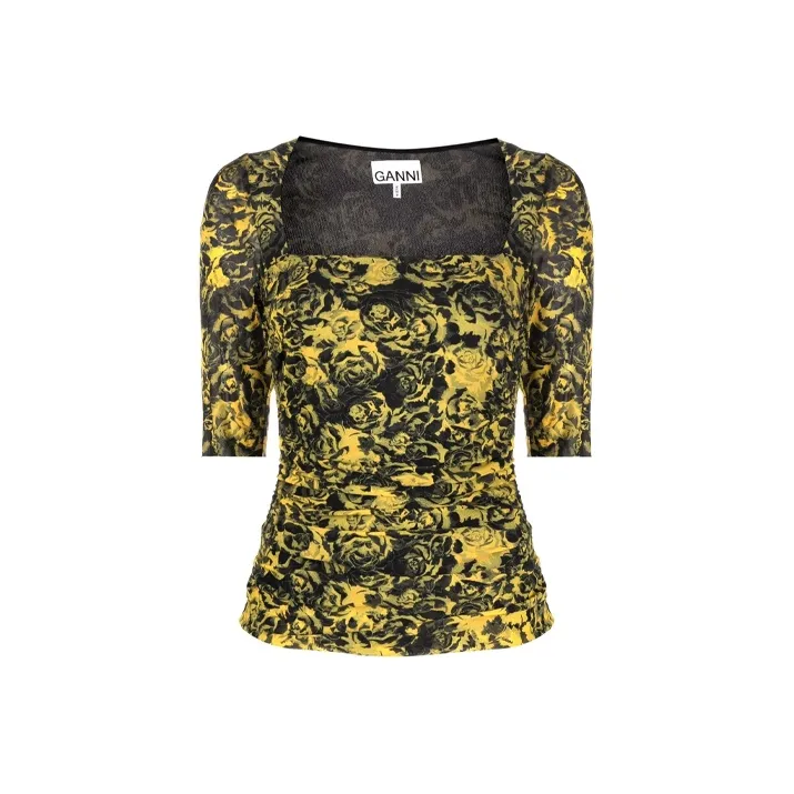 GANNI T-Shirts Women's Yellow-0