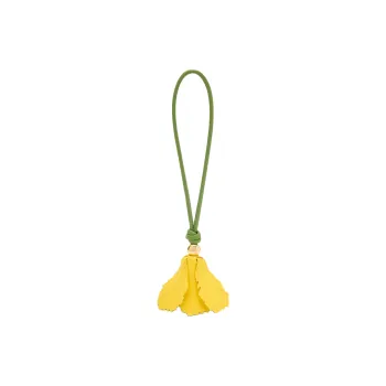 LOEWE Cow Leather Bag Charm Bag Accessory Women's Yellow