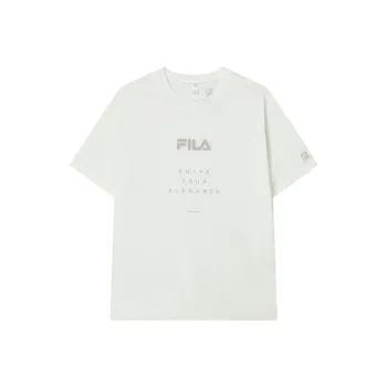 FILA Athletics Drop Shoulder Sleeve T Shirt Women's Raw White