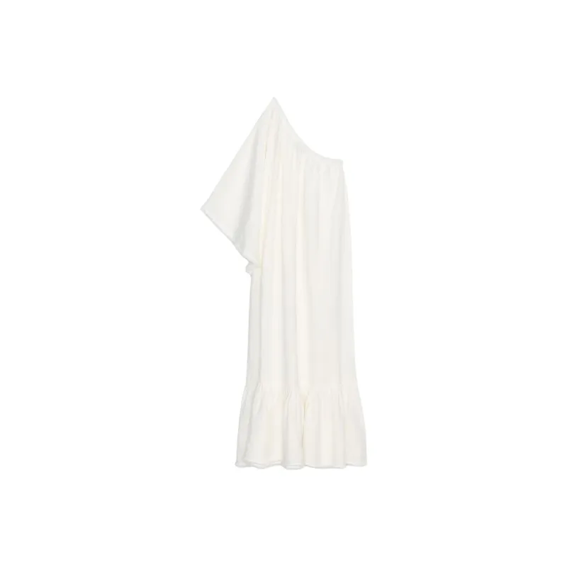 ZARA ZW Series Long Sleeved Dress Women's Frosted White-1