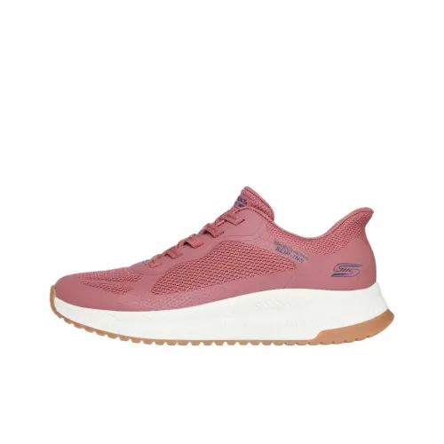 Skechers BOBS Sport Squad 4 Shock Absorbers Slip Resistant Breathable Low Top Casual Shoes Women's Pink