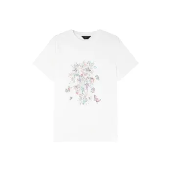 LOUISY AO Drop Shoulder Sleeve T Shirt Women's White