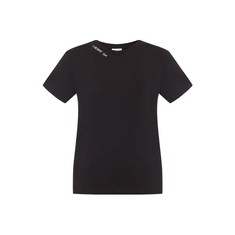 SAINT LAURENT T Shirts Women's Black-0