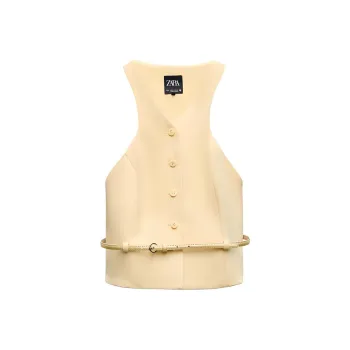 ZARA Tank Tops Women's Yellow