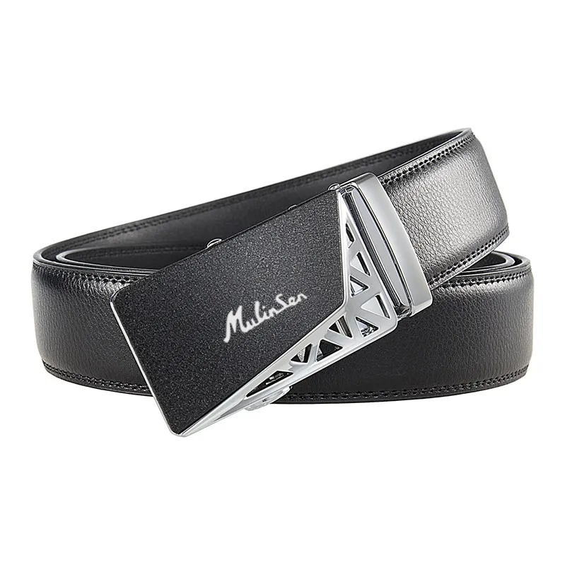 Mulinsen Cow Leather Belts Men's Width 3.5CM-1