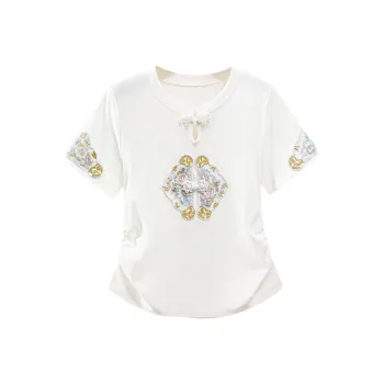 TOUCH Set in Sleeve T Shirt Women's White