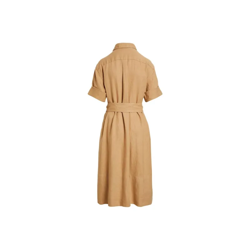 Polo Ralph Lauren Short Sleeved Dress Women's Camel-1
