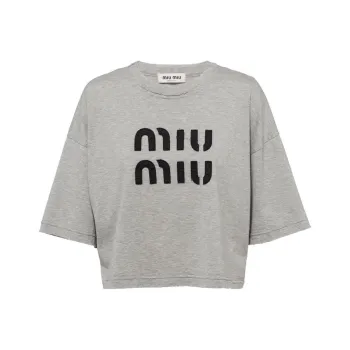 MIU MIU SS23 T Shirt Women's Gray