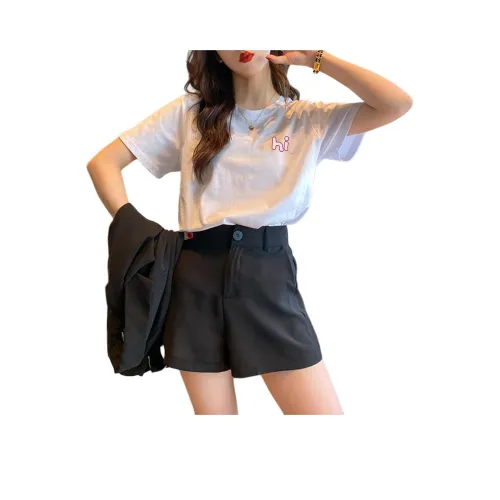 Tonlion T Shirts Women's Bleached