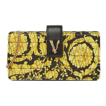 VERSACE Virtus Sheepskin One Shoulder Crossbody Clutches Regular Women's Yellow