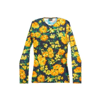 Balenciaga T-Shirt Women's Yellow Regular Fit