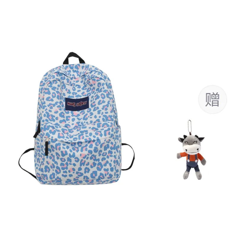 URBAN FOREST Nylon Backpack Unisex Pink/Blue/Black-4