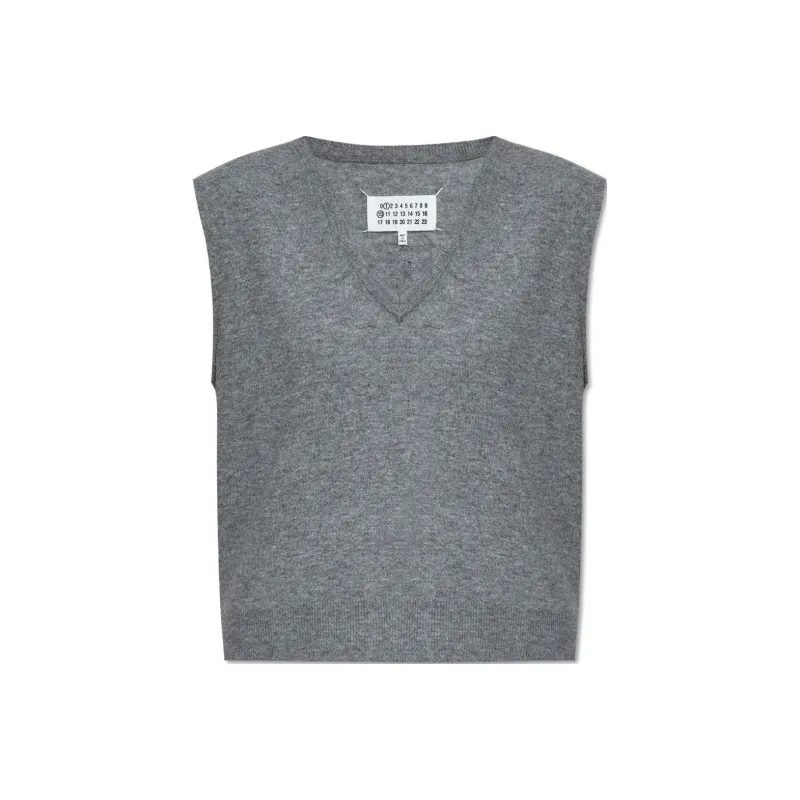 Maison Margiela V Neck Knitted Vest-0