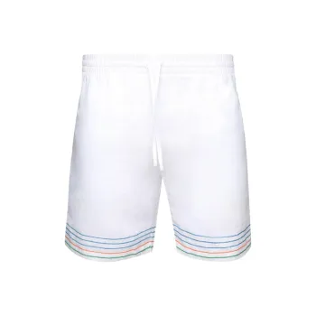 CASABLANCA Embroidered Linen Shorts