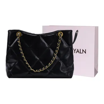 LOUIS ROYALN PU Shoulder Bag Regular Women's White/Black/Light Brown/Coffee