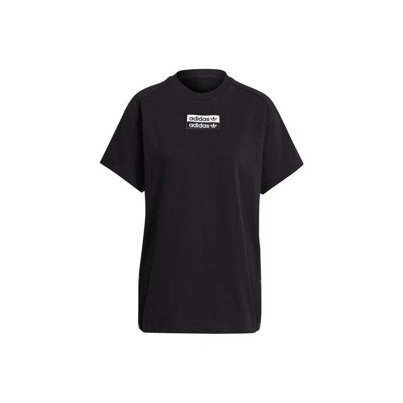 Adidas Originals Set in Sleeve T Shirt Women's Black-0
