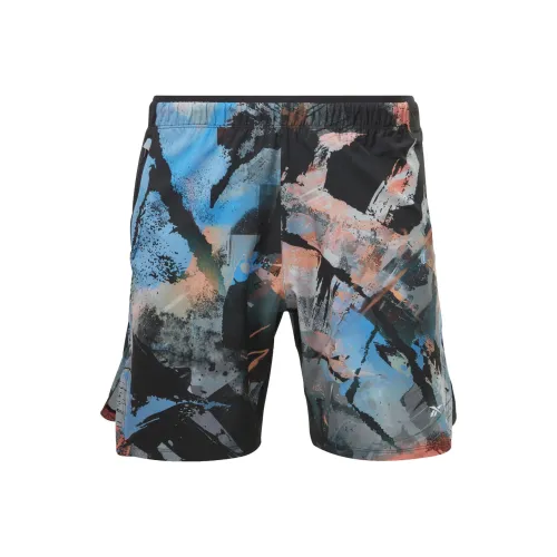 Reebok TS Clubs 3.0 AOP Sports Shorts Men's Black Blue