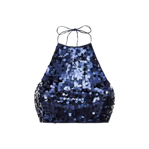 Oséree Night Sequinned Crop Top