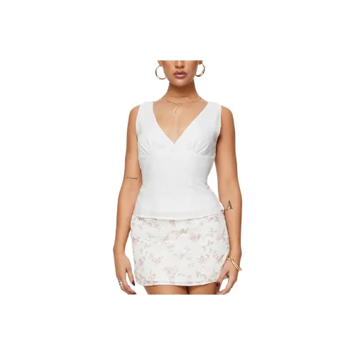 PRINCESS POLLY Tank Tops Women's WHITE/White