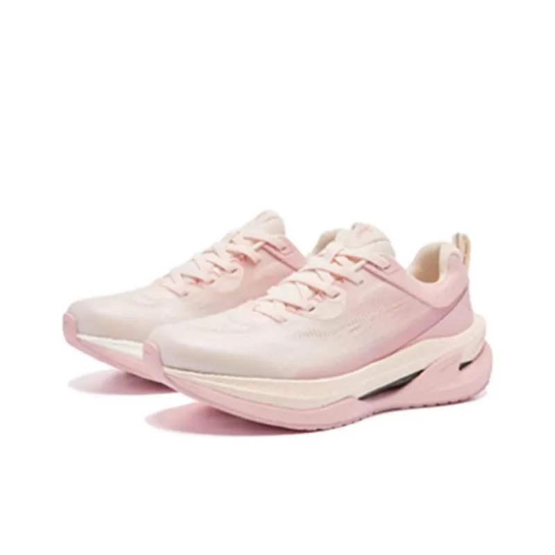 QIAODAN Anti-Slip Wear-Resistant Low-Top Casual Running Shoes Women's Pink-2