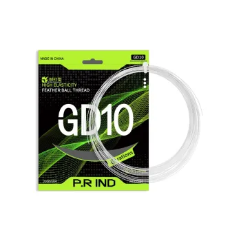 P.R IND Stretch Durable, Both Features Badminton Racket Strings White Nylon Thread+Composite Yarn Unisex
