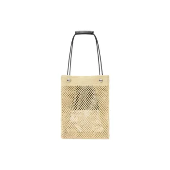 LOEWE Raffia Shoulder Bag Men's Beige