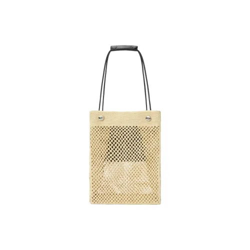 LOEWE Raffia Shoulder Bag Men's Beige
