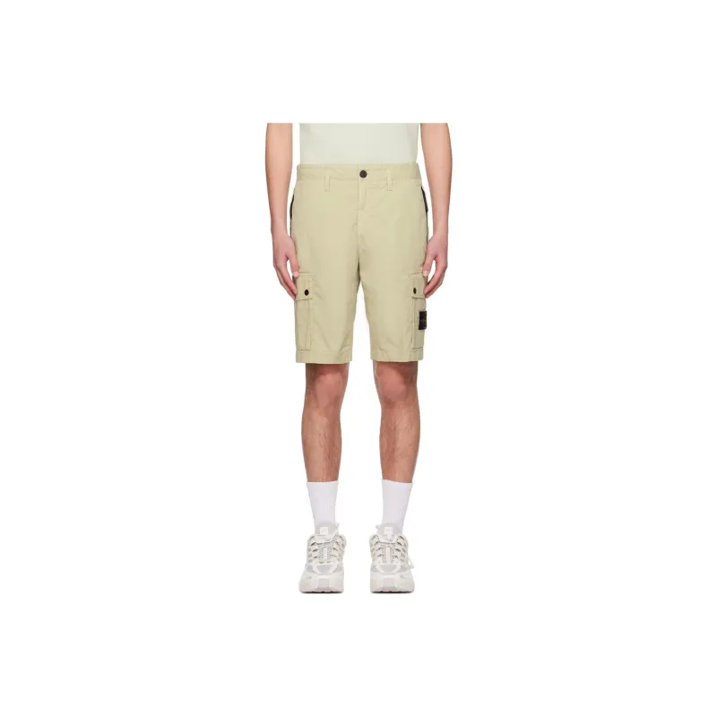 STONE ISLAND Compass Patch Knee Length Cargo Shorts-0
