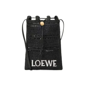 LOEWE Raffia Crossbody Bag Men's Black