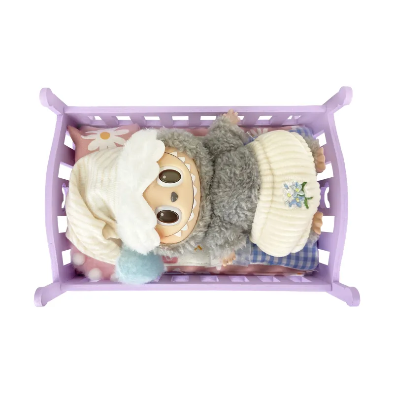 [Modified Doll] POP MART Labubu THEMONSTERS Heartbeat Macaron Collection Good Night's Bed, Cute Hang Tag Box 17cm-33