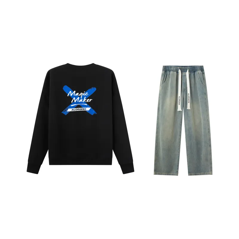 ALORGEEK Sweatshirt Sets Unisex-3