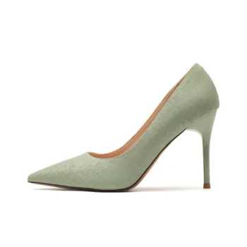 Lan Miao Slim Heel High Heels Women's Green