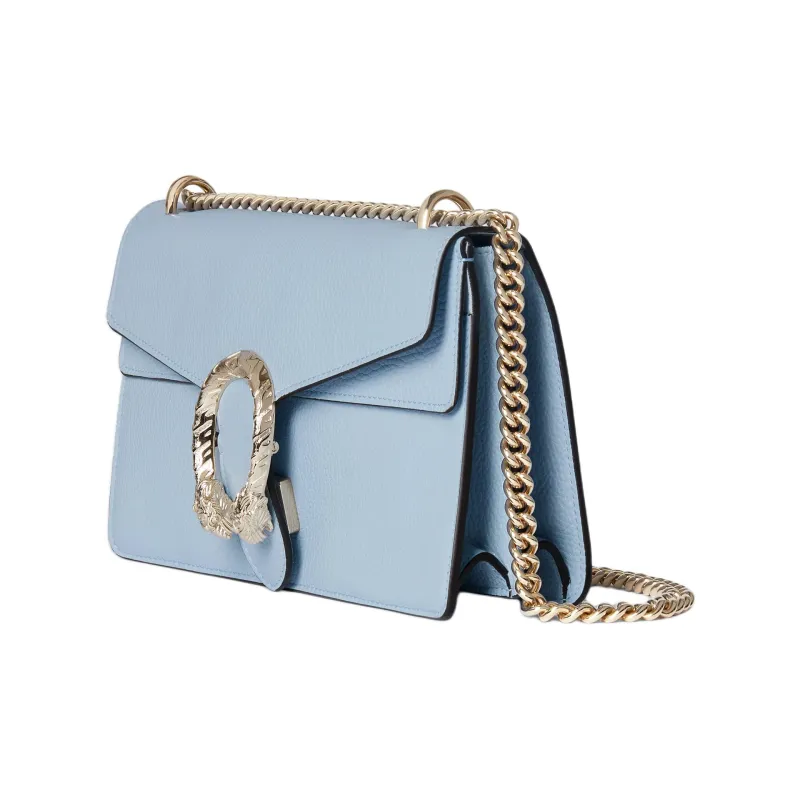 GUCCI Dionysus Leather Shoulder Bag Medium Size Women's Light Blue-1