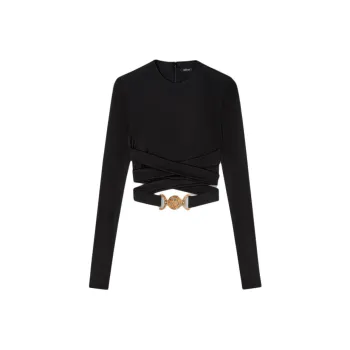 VERSACE VERSACE FW22 Crop Tops Women's Black