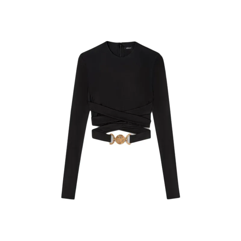 VERSACE VERSACE FW22 Crop Tops Women's Black-0