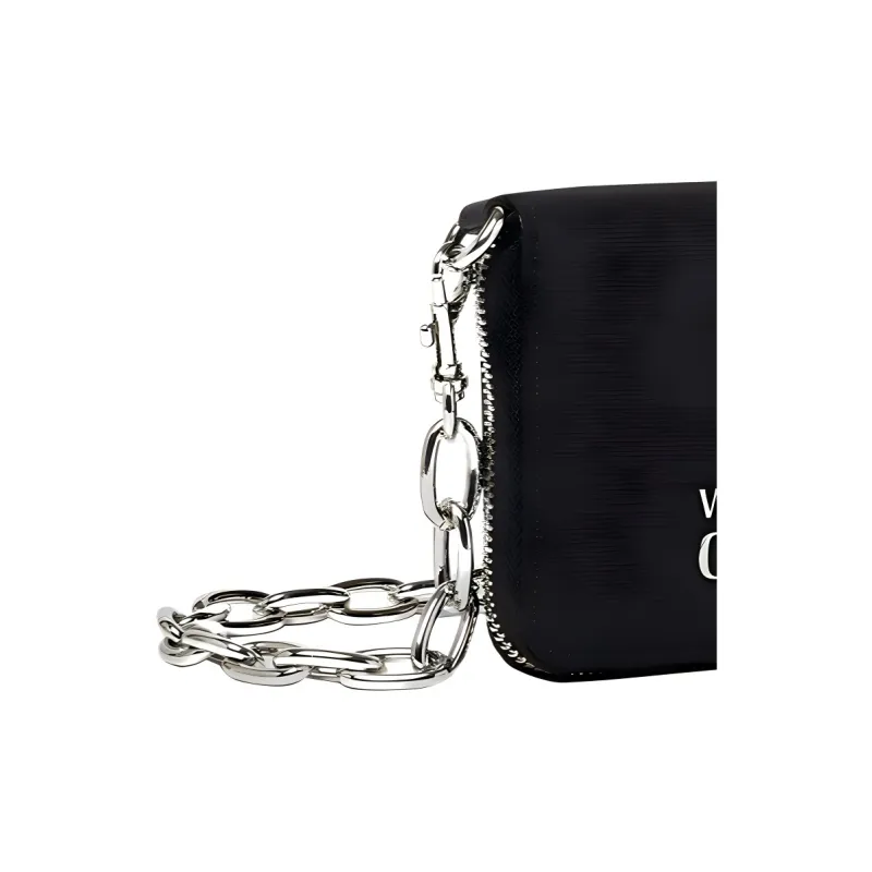 VERSACE JEANS COUTURE Polyamide With Polyester Card Holder Wallet Women's Black-4