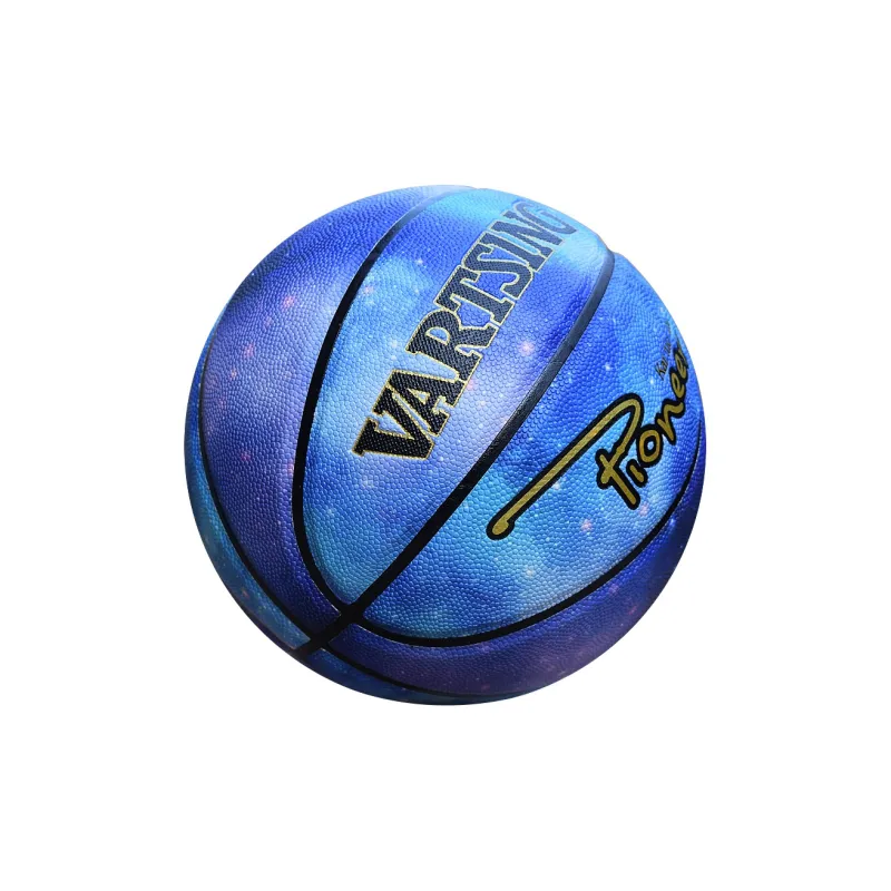 Vartsing Starry Sky Moisture Absorbing Leather Basketball Blue Size 7 Street Training Competition Unisex-2