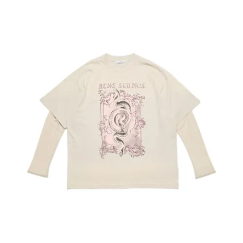 Acne Studios 2024 Autumn/Winter Collection T Shirt Women's Off White Gray