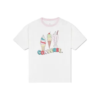 Converse Set in Sleeve T Shirt Women's White